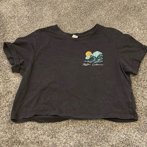 Black/Grey summer graphic baby-tee